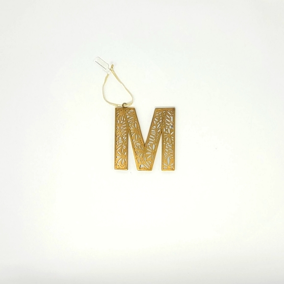 M Initial Holiday Ornament or Tag - Picture 2 of 8